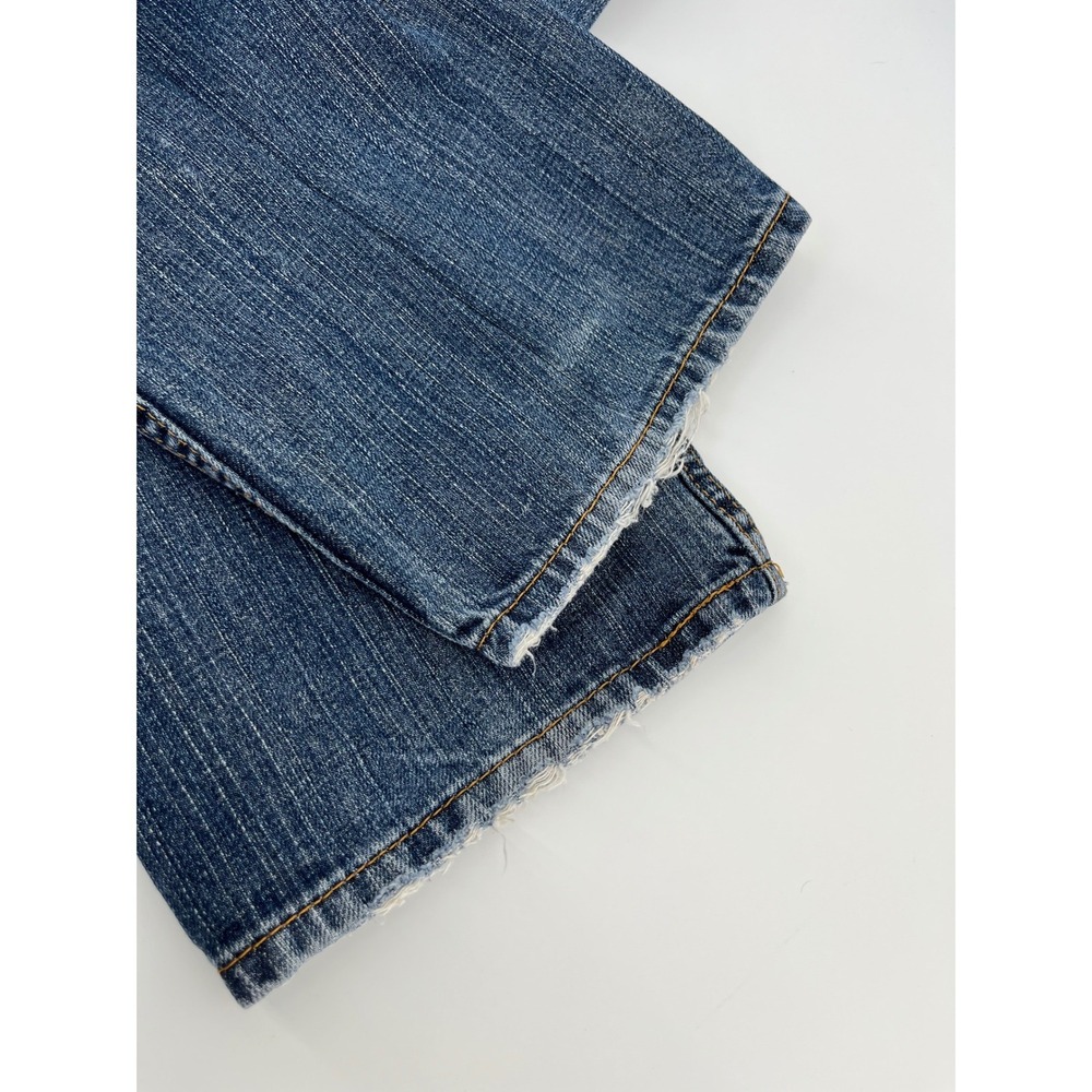 Levi's 505 Regular Fit Jeans Mens W34 L34 Blue Medium Wash Straight Leg Denim - Picture 8 of 9